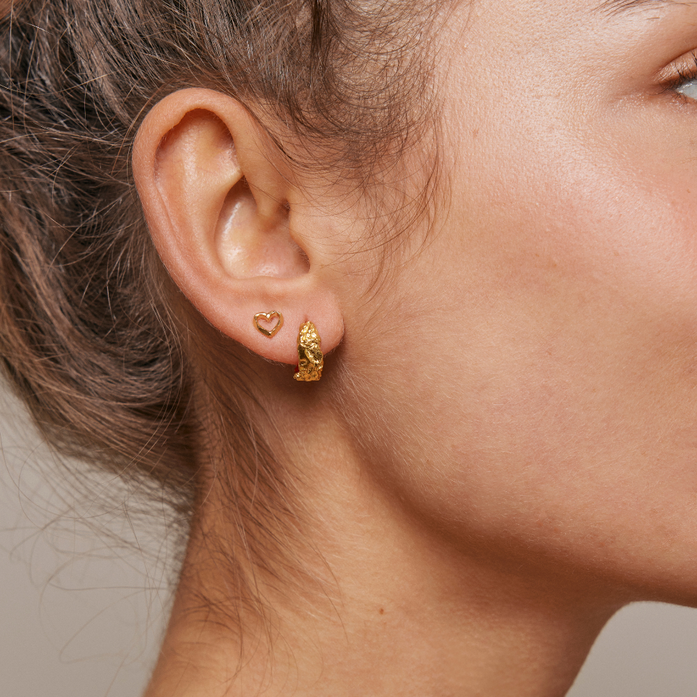 Enamel - Nela Hoops i forgyldt - E240GM