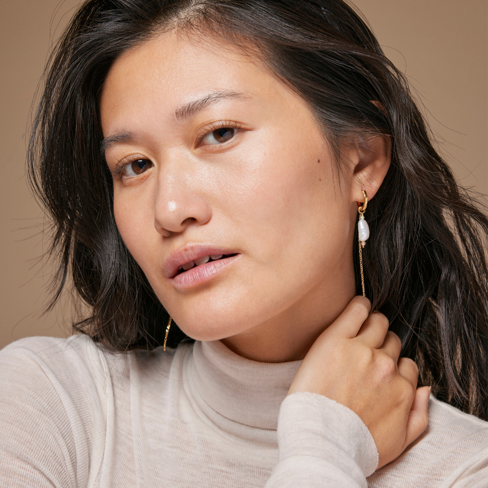 Enamel - Adeline ørehængere i forgyldt - E258GM