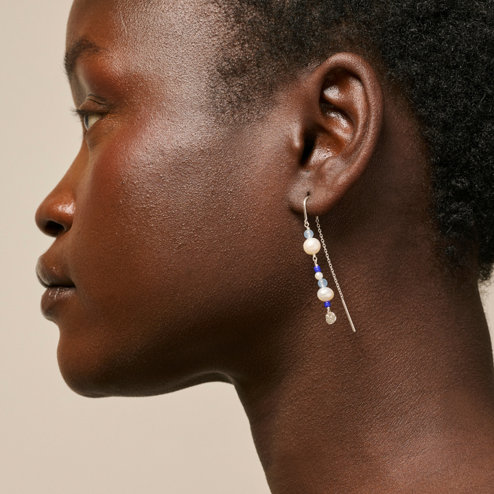 Enamel - Sofia Marine ørehænger i sølv - E282S-Marine