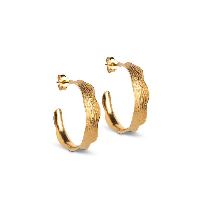 Enamel - Ane Large Hoops i forgyldt - E288GM