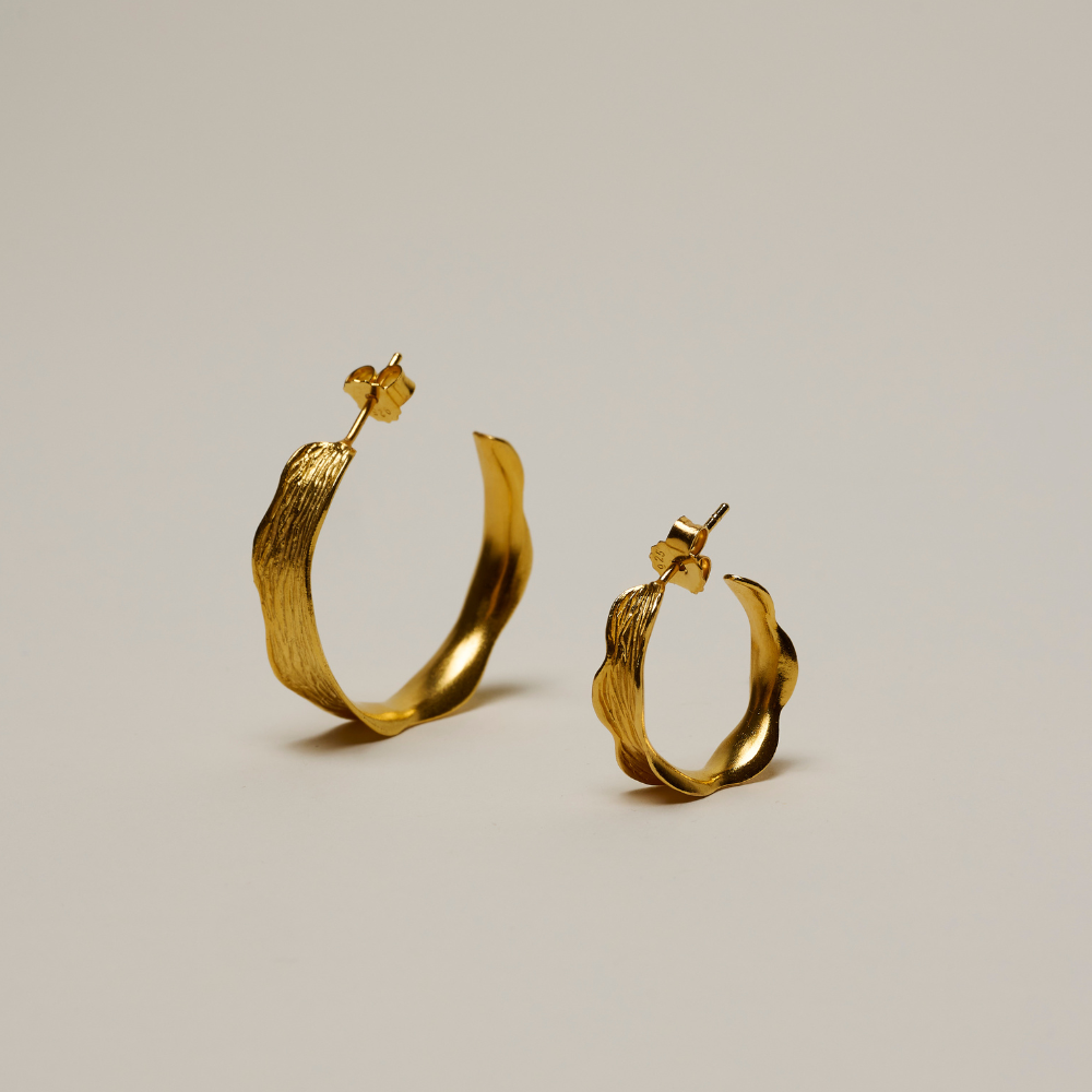 Enamel - Ane Large Hoops i forgyldt - E288GM