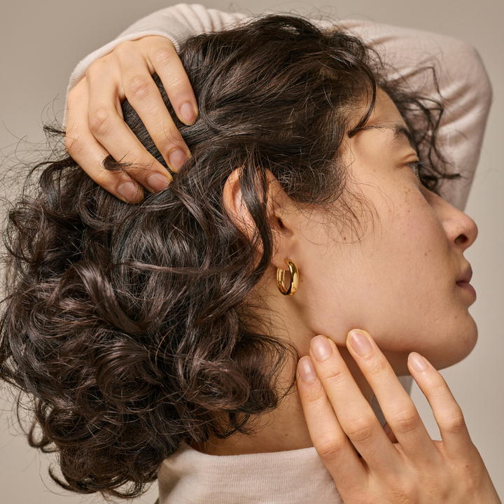 Enamel - Classic Wide Hoops 20 mm i forgyldt - E352G