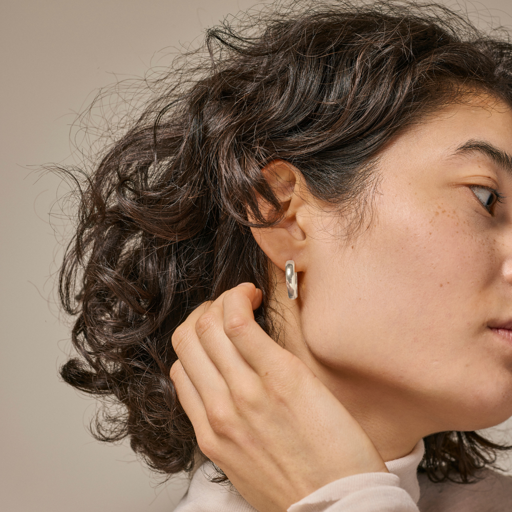 Enamel - Classic Wide Hoops 20 mm i sølv - E352S