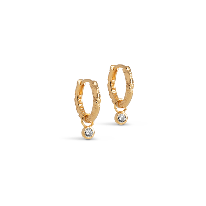 Enamel - Belle Zirkonia Hoops i forgyldt - E431GM-CZ