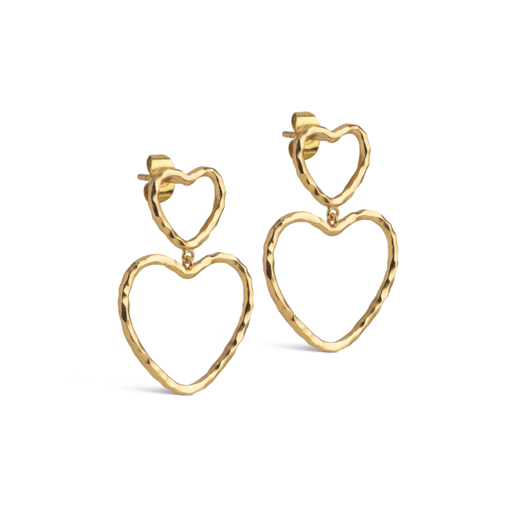 Enamel - Organic Lovelink øreringe i forgyldt messing - E487GB