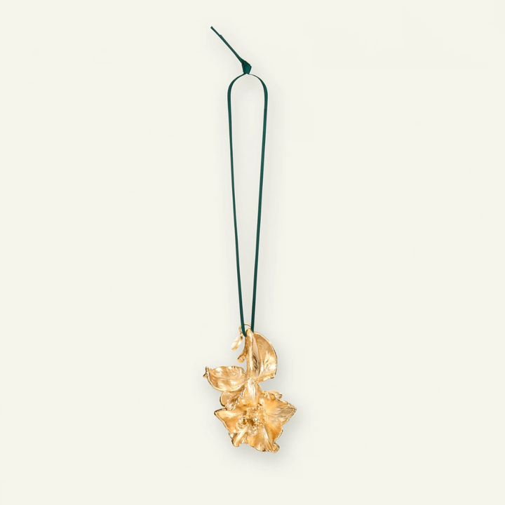 Flora Danica - Julepynt Julerose 18 karat guldbelagt