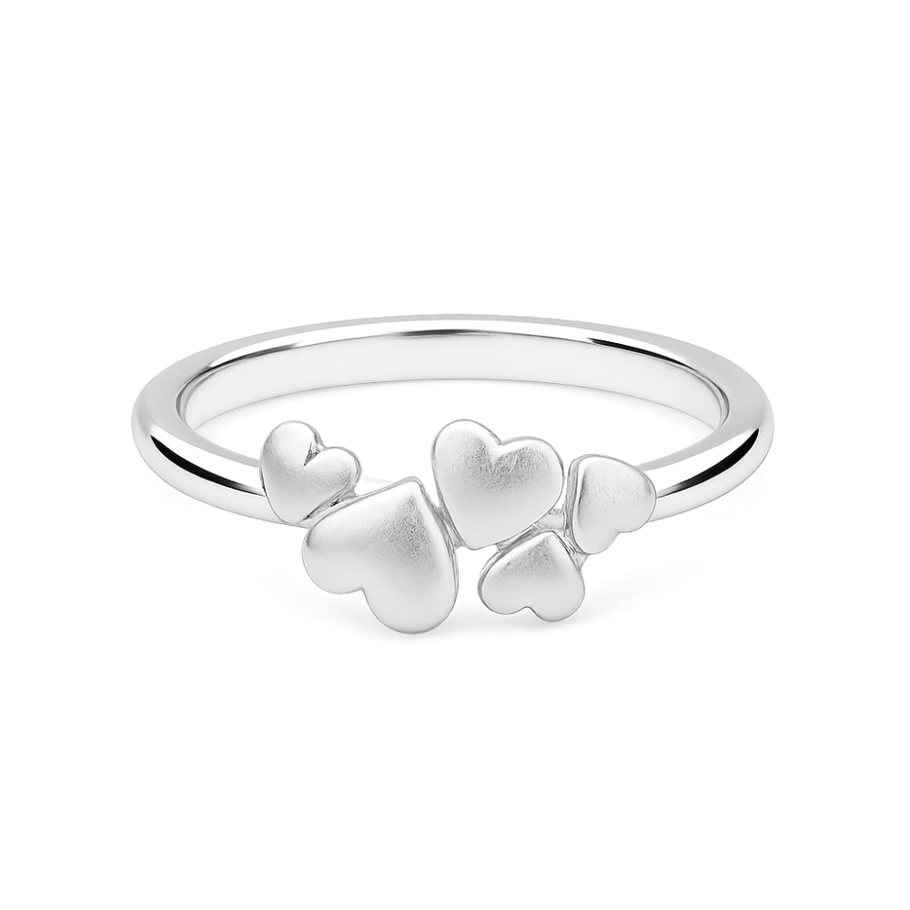 Lind Design - Five Hearts Ring i Sterling sølv - S-001-LD