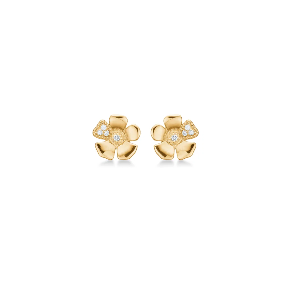 Mads Z - Fleur ørestikker i 14 karat guld med 0,028 ct diamanter - 1511111