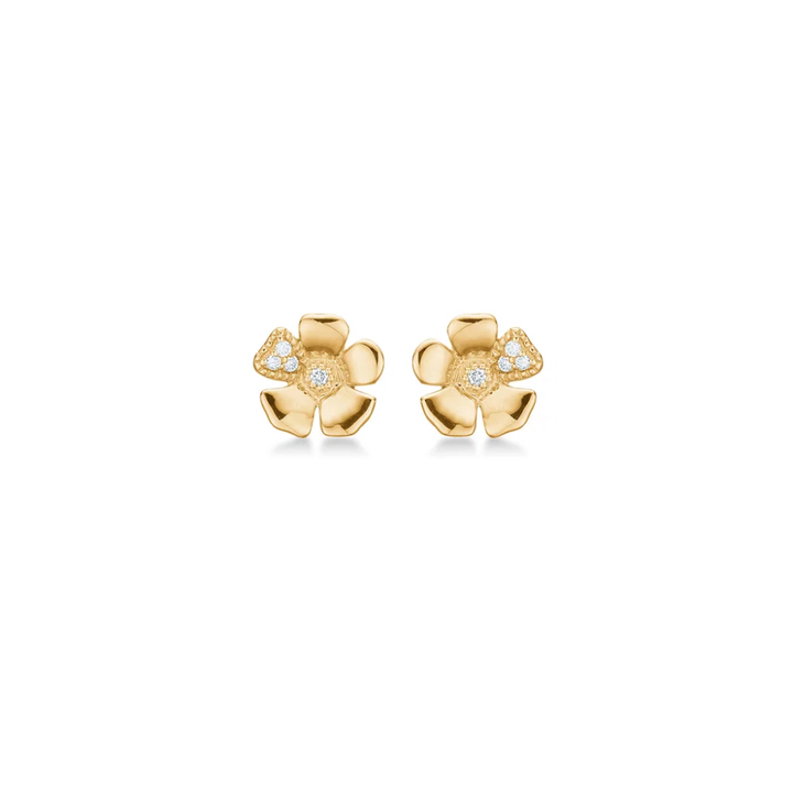 Mads Z - Fleur ørestikker i 14 karat guld med 0,028 ct diamanter - 1511111
