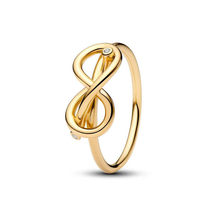 Pandora - Uendelighedsknude ring i forgyldt - 163759c01