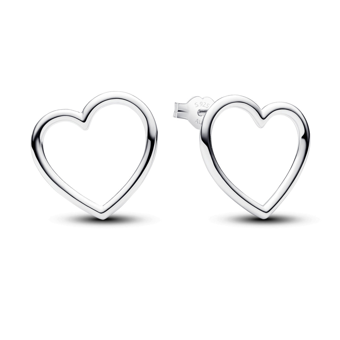 Pandora - Åbne hjerte ørestikker i sølv - 293077c00