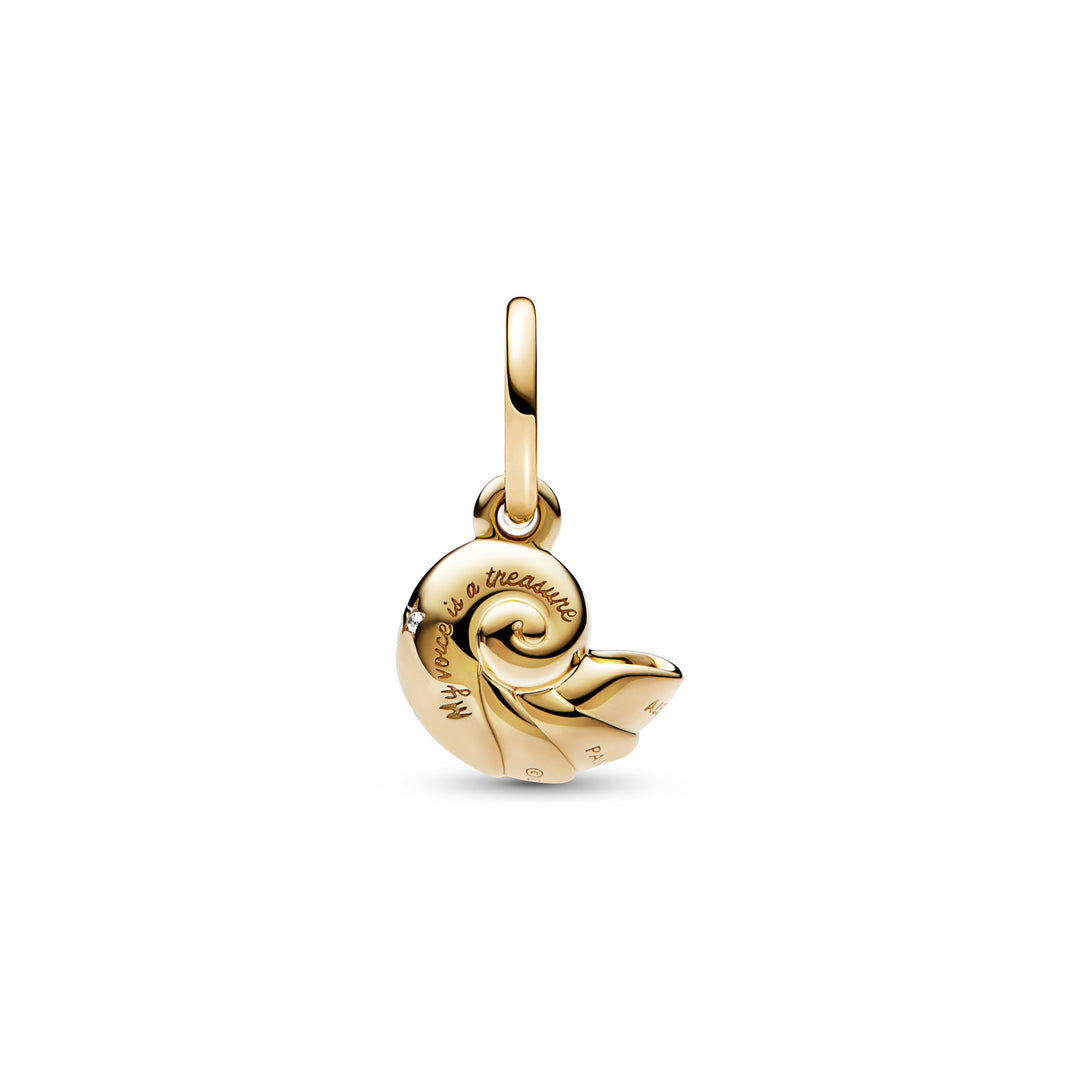 Pandora - Disney, den lille havfrue muslinge charm i forgyldt - 762685c01