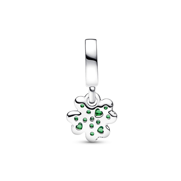 Pandora - Firkløver charm med grønne sten- 792751c01