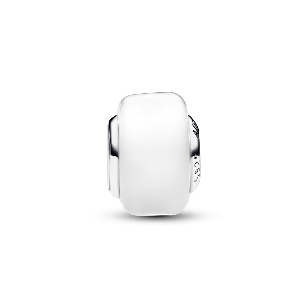 Pandora - Hvid muranoglas charm - 793118c00