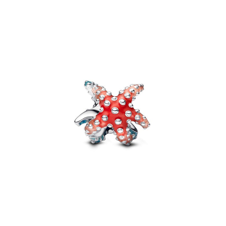 Pandora - Søstjerne charm i saølv med regnbuefarvede emalje - 793817c01