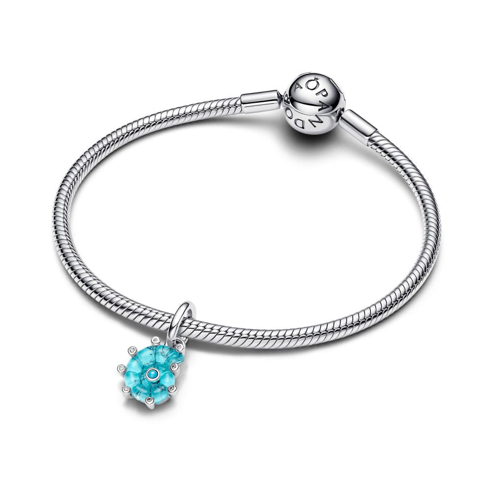 Pandora - Delfin charm med blå Murano glas - 793924c01
