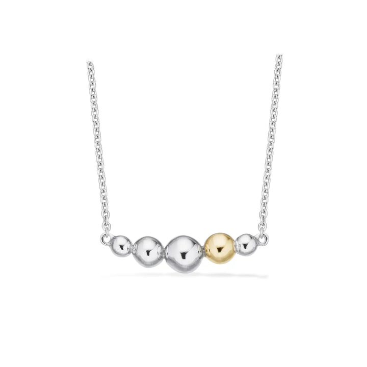 Scrouples - Kugle halskæde i sterling sølv og 8kt guld - 240242