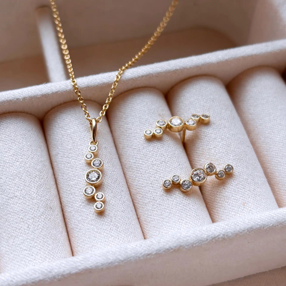 Scrouples - Vedhæng med sten af zirkonia i 8kt guld - 215503