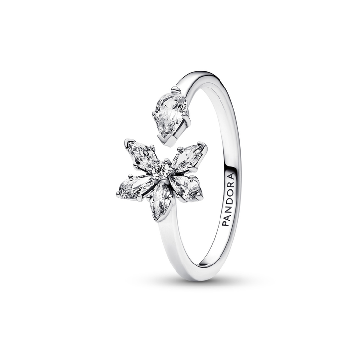 Pandora - Herbarium Cluster Åben Ring i Sterling Sølv - 192611c01