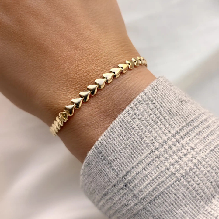 Scrouples - Hjerte armbånd i guldbelagt sølv - 300052a,m