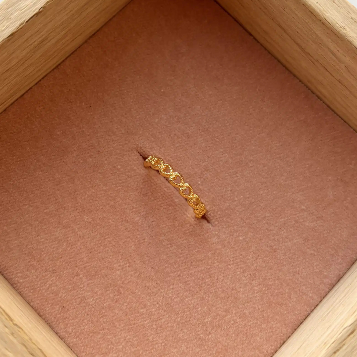 Scrouples - Snoet hjerte pigering i guldbelagt sølv - 730422