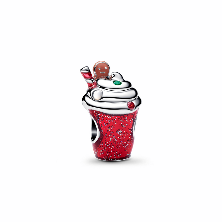 Pandora - Honningkage juledrik charm i sterling sølv med emalje og farvede sten - 795062c01