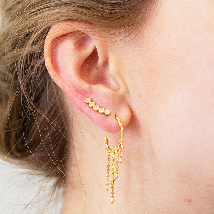 byBiehl - Jungle Ivy Hoops i forgyldt - 4-3109-gp