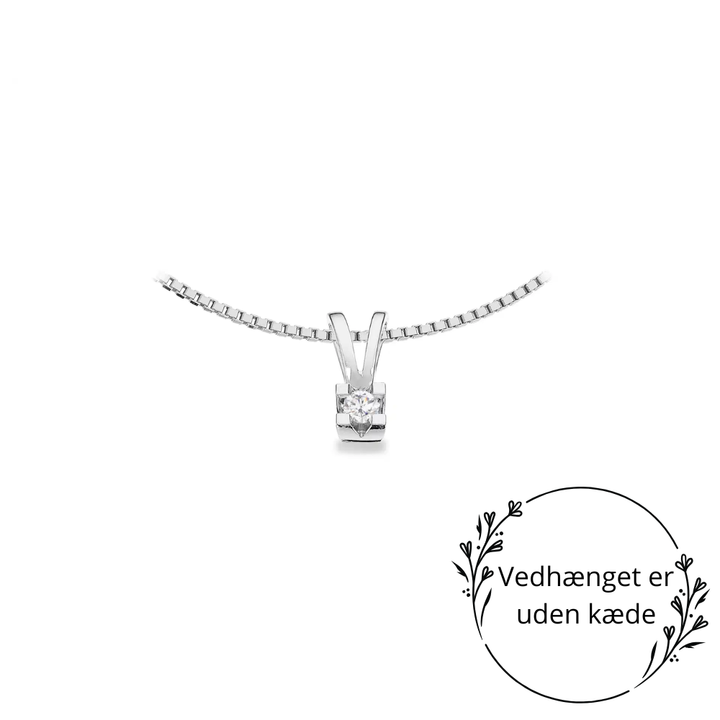 Scrouples - Kleopatra hvidguld vedhæng med 0,05ct diamant