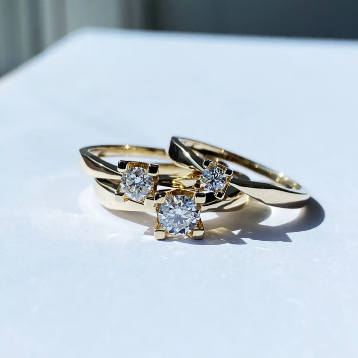 Scrouples - Kleopatra guld ring med 0,10ct diamant