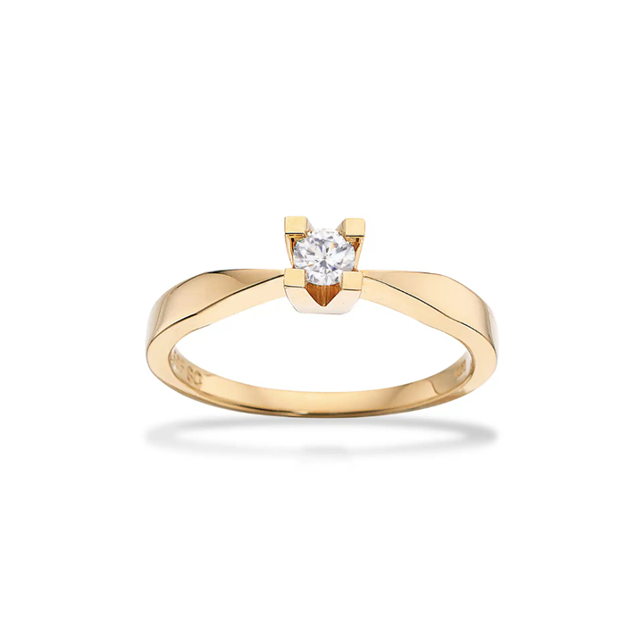 Scrouples - Kleopatra guld ring med 0,15ct diamant