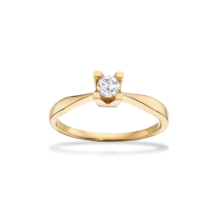 Scrouples - Kleopatra guld ring med 0,20ct diamant