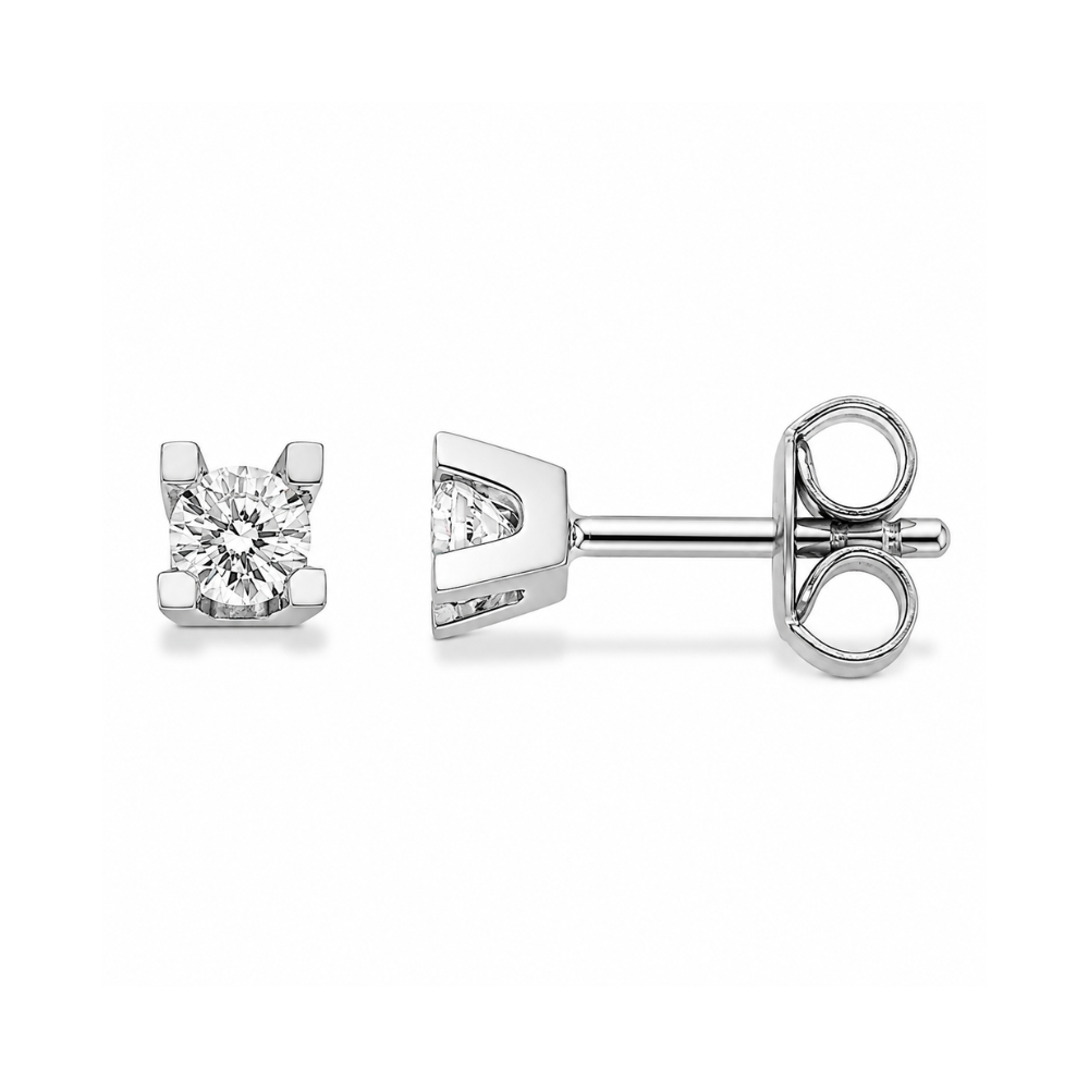 Scrouples - Ørestikker i Sterling Sølv med Zirkonia 3,5 x 3,5 mm - 141512s