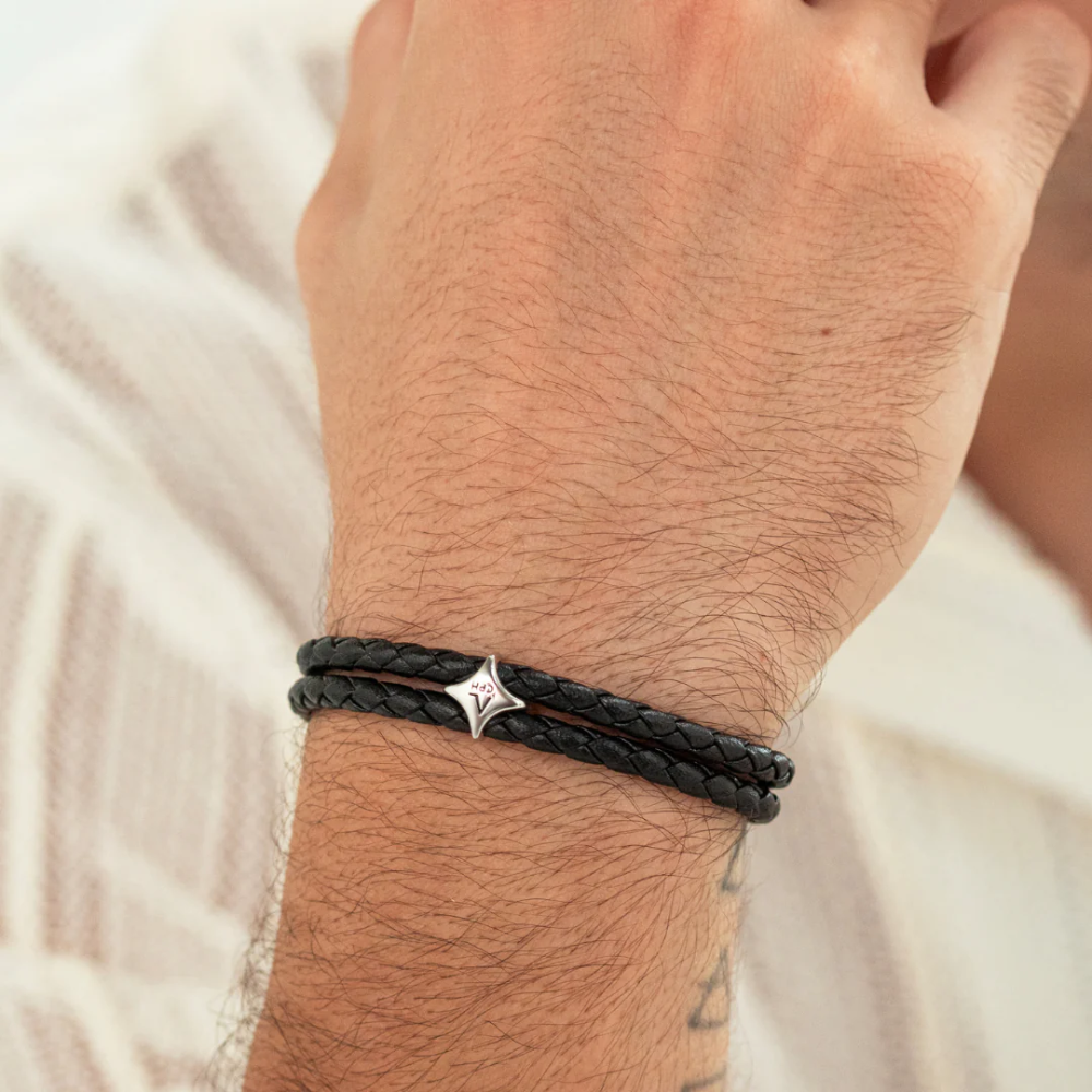 Alexander Lynggaard - Bolo læder armbånd i sort - L00020