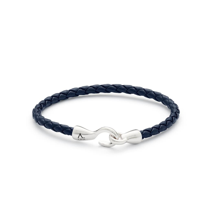 Alexander Lynggaard - Single Bolo læder armbånd i blå - L00150
