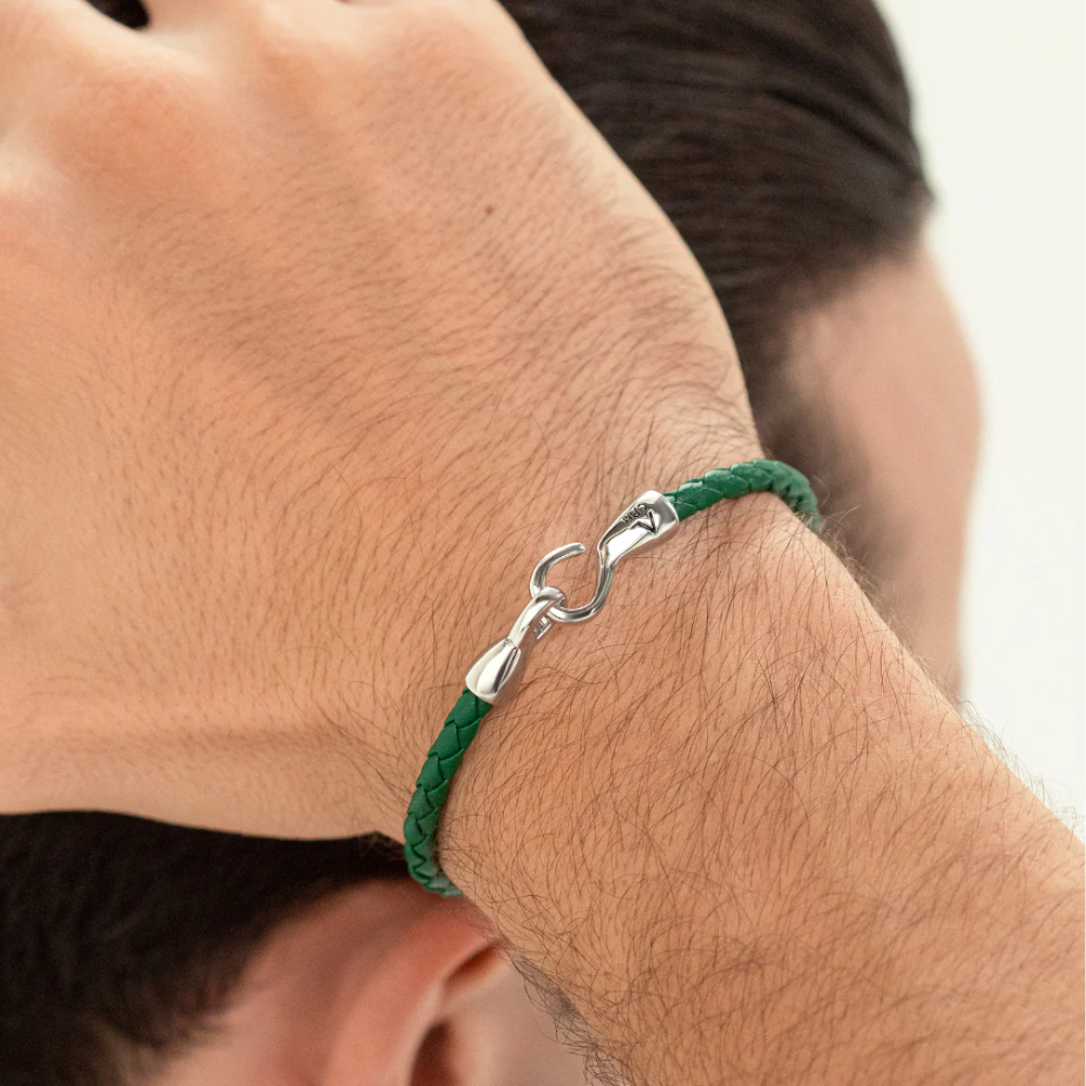 Alexander Lynggaard - Single Bolo læder armbånd i blå - L00160