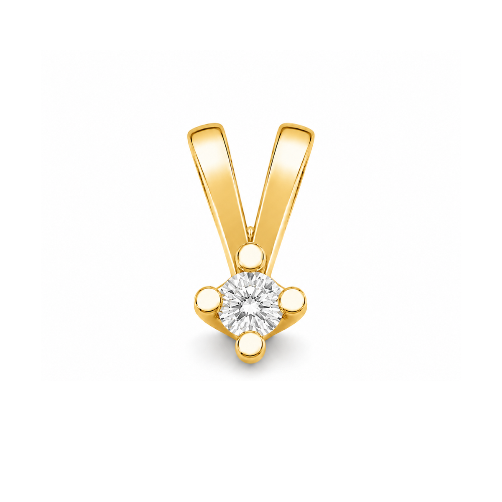 Lind Design - 1867 vedhæng i 14 karat guld med 0,10 ct brillant
