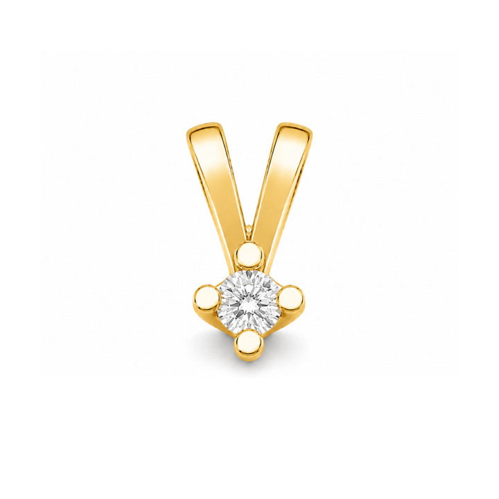 Lind Design - 1867 vedhæng i 14 karat guld med 0,10 ct brillant