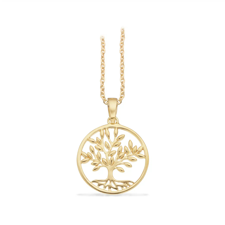 Scrouples - Livetstræ halskæde i guldbelagt sterling sølv - 237372fg