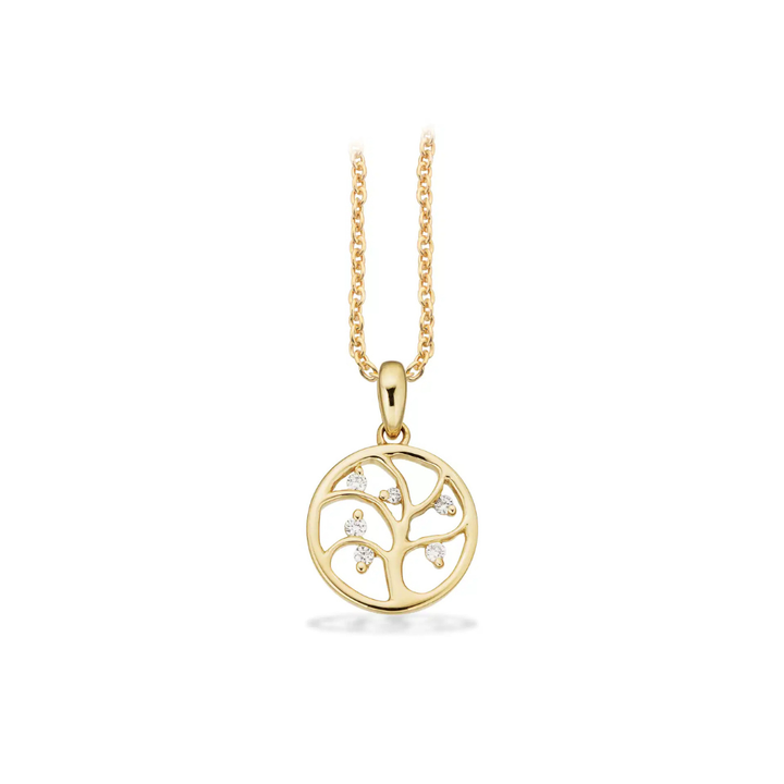 Scrouples - 14 karat guld vedhæng med 0,05ct diamanter - 214745