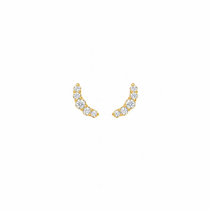 Mads Z - Midnight måne ørestikker i 14 karat med 0,09ct W/si diamanter - 1511093
