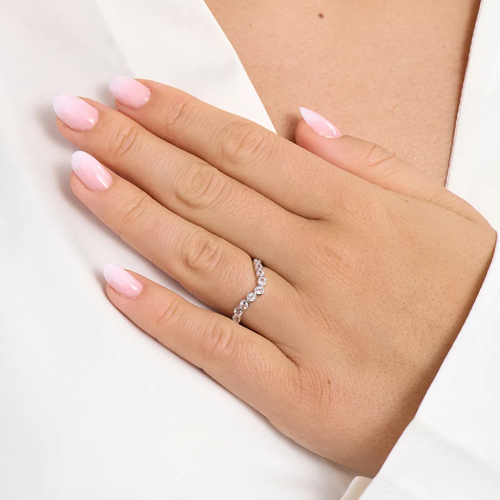 Mads Z - Freya sølv ring med sten af hvid topas - 2146177