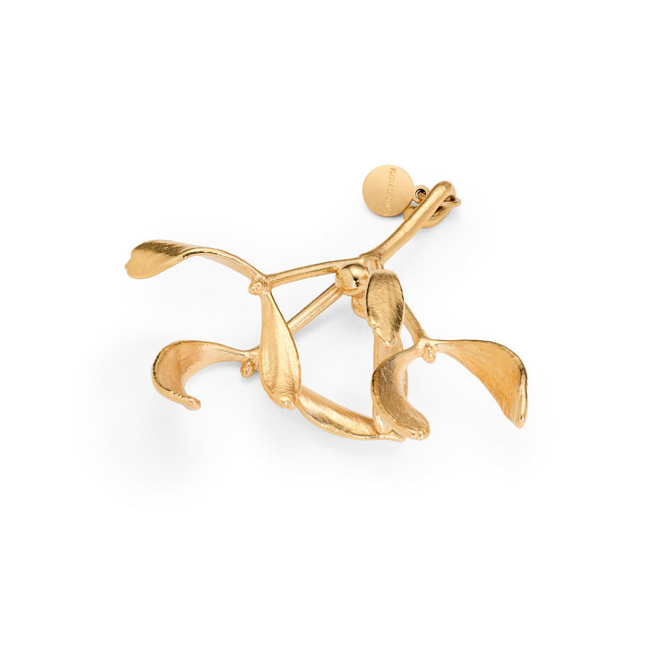 Flora Danica - Julepynt mistelten 18 karat guldbelagt