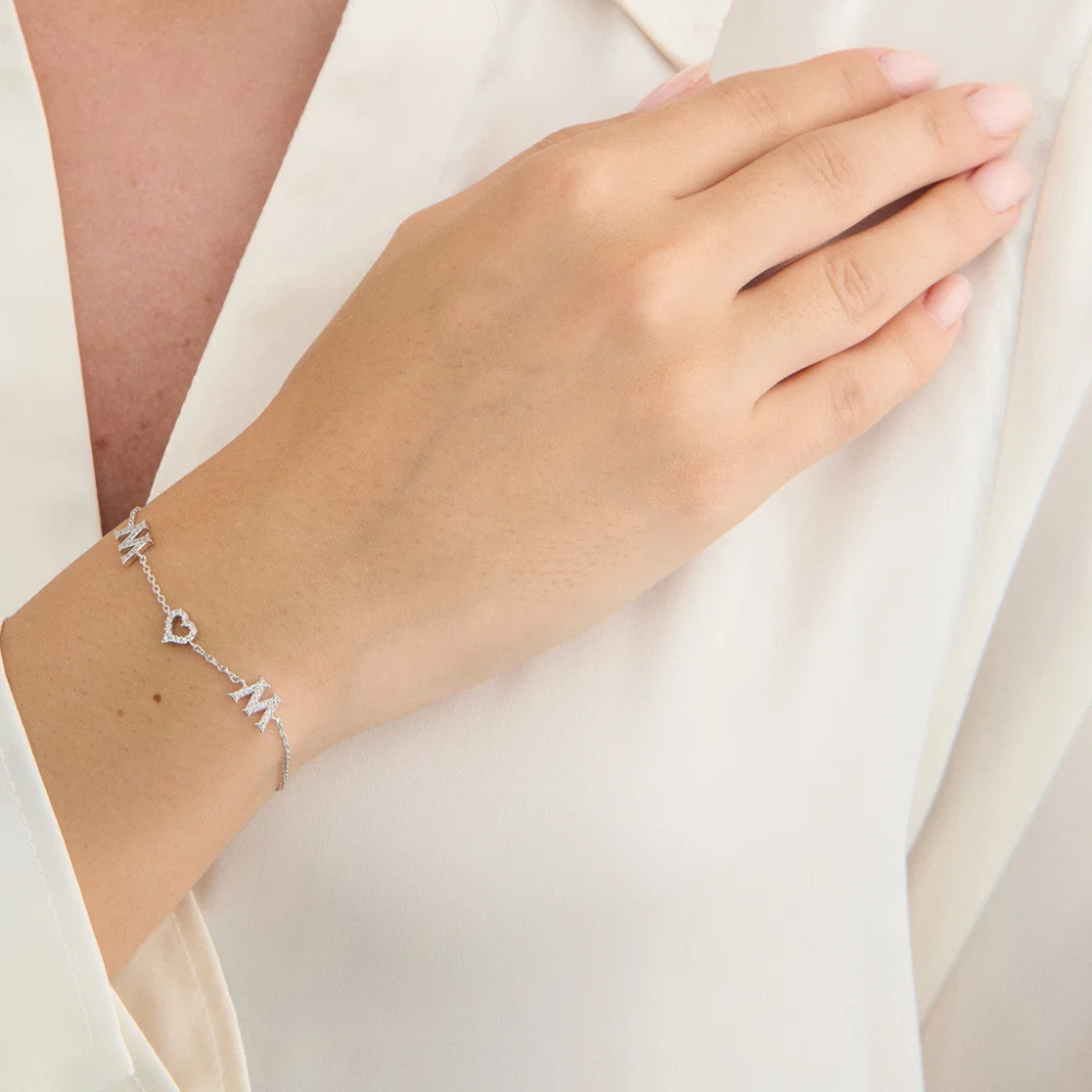Mads Z - Mom Eller Wow armbånd i sterling sølv med zirkonia - 2157099