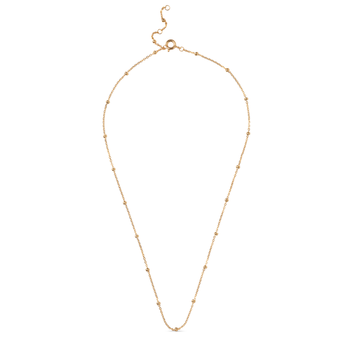 Enamel - Beaded Chain halskæde i forgyldt - N141G