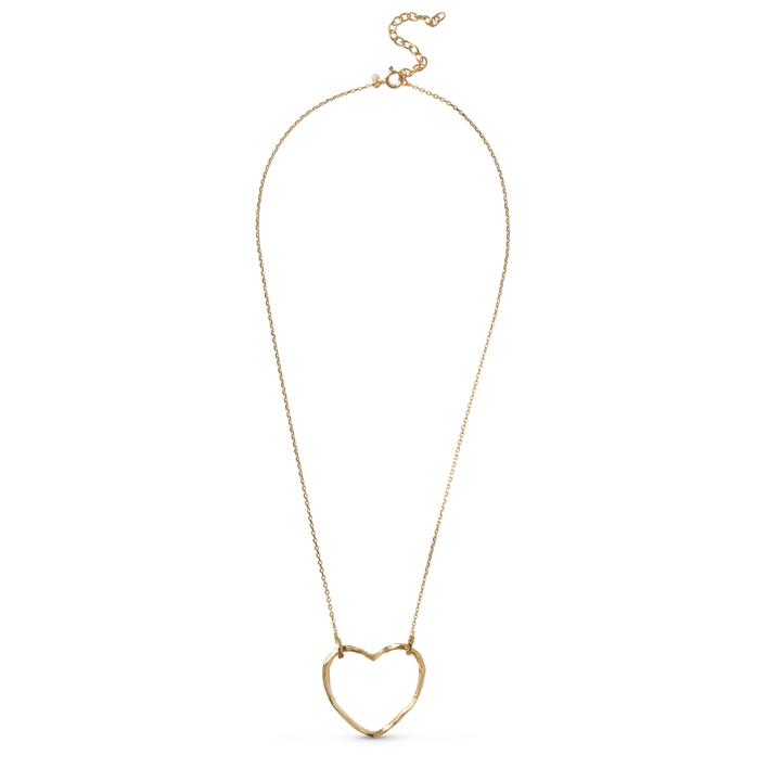 Enamel - Organic Heart Chunky halskæde i forgyldt messing - N155GB