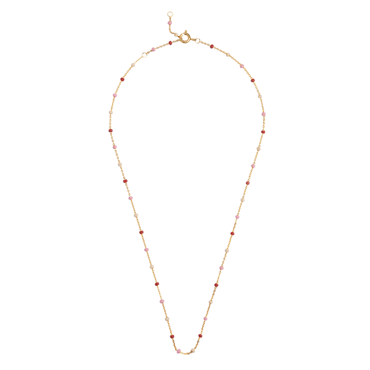 Enamel - Lola Rosie halskæde i forgyldt - N55G-Rosie