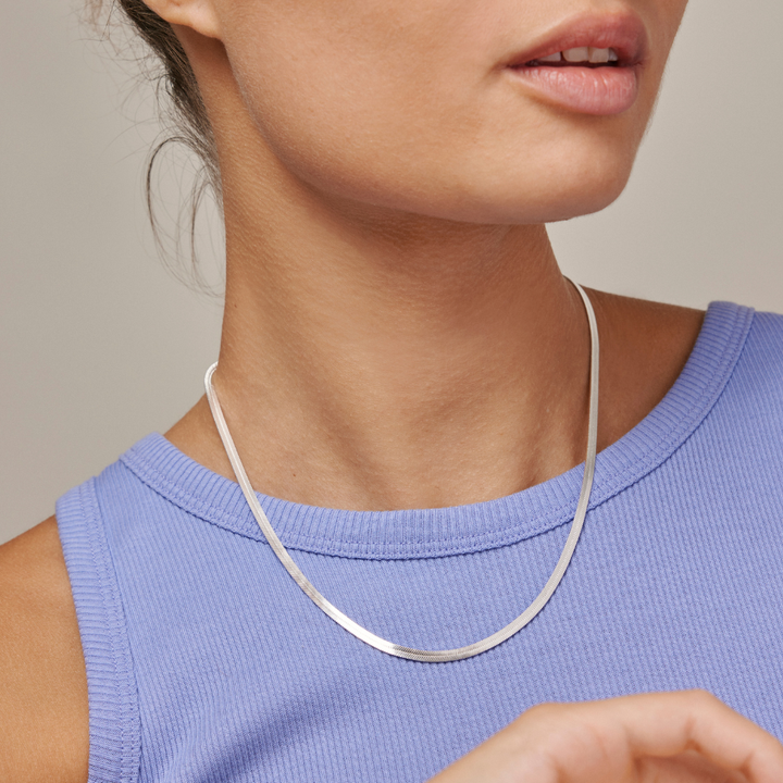 Enamel - Caroline halskæde i sølv - N60S