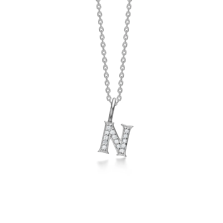 Mads Z - Tender Love Halskæde med bogstav vedhæng med sten - 2126100