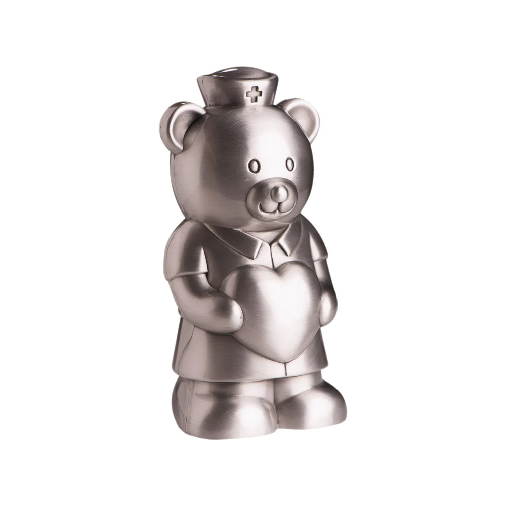 Noa Kids - Sparebøsse bamse-sygeplejerske, Kan graveres - 92015276247