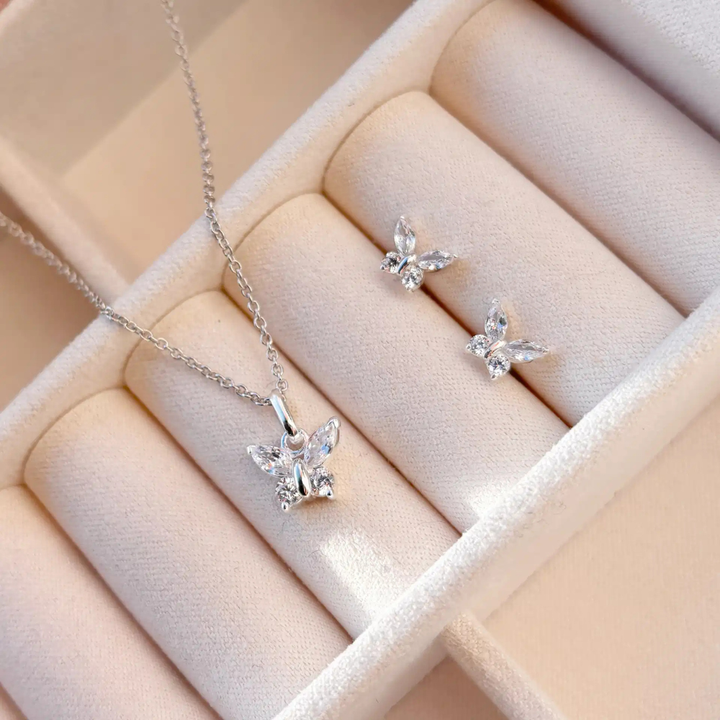 Scrouples - Sommerfugle ørestikker i sølv - 163952